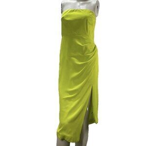 CUSHNIE Strapless Midi Dress